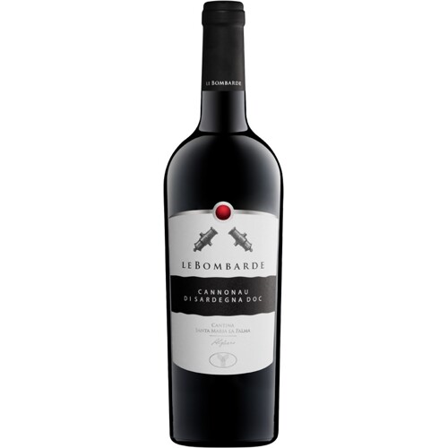 Le Bombarde, Cannonau di Sardegna DOC, Santa Maria La Palma, Sardínie, Itálie - suché