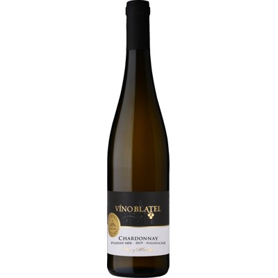 Chardonnay, pozdní sběr, vinařství Blatel - polosuché