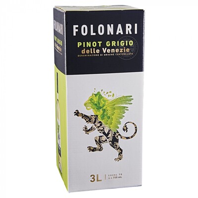 Pinot Grigio DOC delle Venezie, Folonari, 3 litry, Itálie - suché