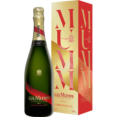 Champagne Mumm Cordon Rouge, Brut s dárkovou krabičkou - suché