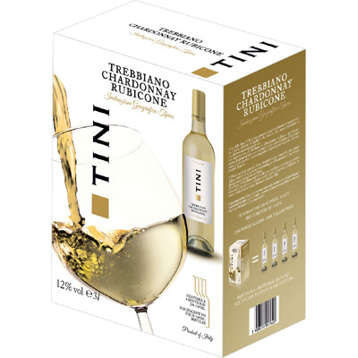 Chardonnay-Trebbiano, IGT Rubicone, TINI, Caviro, Itálie, Bag in box 3 litry -...